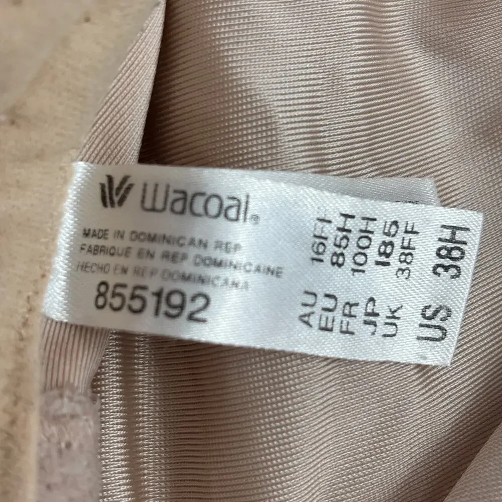 Wacoal Bra Size 38H Beige Basic Beauty Full Figures Seamless Underwire 855192